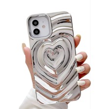 Iphone 11 Kalp Metalik Renkli Charm Bileklikli Silikon Kılıf