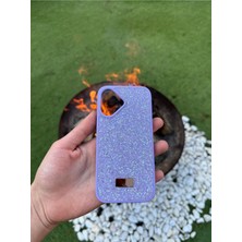 Iphone 16 Lila Parıltılı Taşlı Kristal Elmaslı Işıltılı Telefon Kılıfı