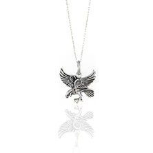 Alaja Silver Kartal Parlak Unisex Tasarım 925 Ayar Gümüş Kolye