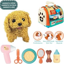 Vardem Oyuncak JND-3615-1 Taşıma Çantalı Hareketli Pilli Köpek Set (Pet Shop) -Vardem Oyuncak