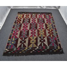 Zehra Abla Halı El Dokuma Görkemli Balıkesir Karakeçili Yörük Yün Cecim Kilim 5482