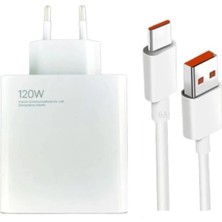 Tüm Xiaomi Cihazları ile Uyumlu 120W Hızlı Şarj Özellikli Type-C Girişli Şarj Cihazı