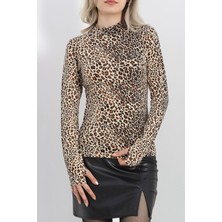 Parmak Geçmeli Bluz Leopar - 21756.200.