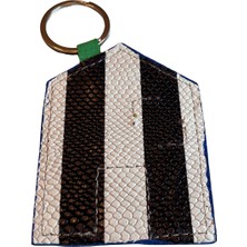 Pinkylola  Design Bereket hane Model Yeşil Hakiki Deri El Boyaması Anahtarlık, Çanta Süsü,bag charn