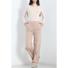 2 Iplik Penye Çımalı Eşofman Altı Bej - 20245.1878.