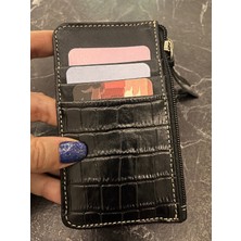 Pinkylola Design- Siyah & Bordo Renkli  Deri Kartlık Set