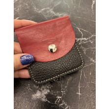 Pinkylola Design- Siyah & Bordo Renkli  Deri Kartlık Set