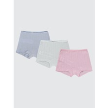 Civil Girls Kız Çocuk 3'lü Boxer Set 2-10 Yaş Beyaz