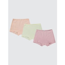 Civil Girls Kız Çocuk 3'lü Boxer Set 2-10 Yaş Pembe