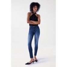 Salsa Jeans Orta Bel Dar Paça Standart Indigo Denim Pantolon 21005368-DESTINY Skinny