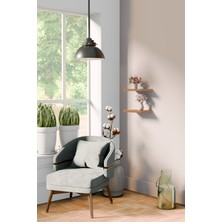 yankı-byeg 20 cm 2li Safir Meşe Mdf Uçan Duvar Rafı Gizli Bağlantı Çiçeklik