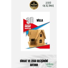 Yeni Sezon Eğitici Öğretici 3 Boyut Ahşap Puzzle Zeka Geliştirici Boyanabilir Oyun Maket Villa