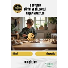 Yeni Sezon Eğitici Öğretici 3 Boyut Ahşap Puzzle Zeka Geliştirici Boyanabilir Oyun Maket Çitli Ev