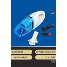 Premium Seri Dayanıklı 12V Uzatma Kablolu Yüksek Çekimli Araç Çakmaklık Girişli Oto Süpürgesi