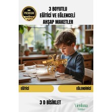 Yeni Sezon Eğitici Öğretici 3 Boyut Ahşap Puzzle Zeka Geliştirici Boyanabilir Oyun Maket Bisiklet