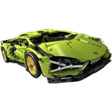 First Lambo Green Bull Gini Montajlı Yapı Taşı Araba Spor Araba Yarışı Oyuncak Erkekler Için  (Yurt Dışından)