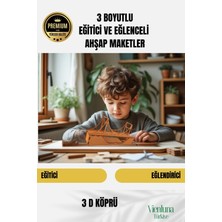 Yeni Sezon Eğitici Öğretici 3 Boyut Ahşap Puzzle Zeka Geliştirici Boyanabilir Oyun Maket Köprü