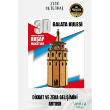 Yeni Sezon Eğitici Öğretici 3 Boyut Ahşap Zeka Geliştirici Boyanabilir Oyun Maket Galata Kulesi