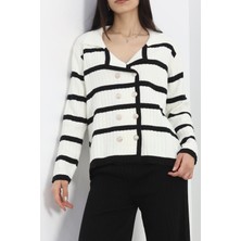 Düğmeli Polo Yaka Ceketli Ikili Takım Kemiksiyah - 16647.1612.