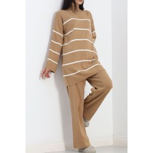 Çizgili Triko Ikili Takım Sütlükahveçizgili - 16648.1612.