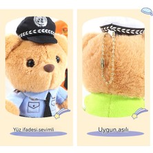 Yummy 15Cm Polis Ayı Peluş Kolye Anahtarlık (Yurt Dışından)