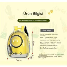 Yummy Uzay Kedi Çantası Evcil Hayvan Malzemeleri Dışarı Taşınabilir Omuz Sırt Çantası 6.5Kg Büyük Kapasiteli Evcil Hayvan Çantası (Yurt Dışından)