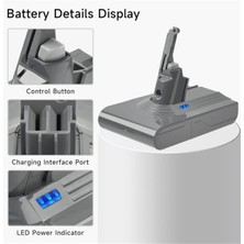 Brevityhav 2000MAH V8 Yedek Pil Adaptörü + Ön Filtre 21.6V Hayvanabsolute Kablosuz El Tipi Elektrikli Süpürge Için (Yurt Dışından)