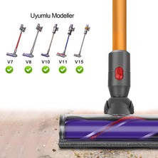 Supervac Dyson V7 V8 V10 V11 V15 ile Uyumlu Zemin Fırça Başlığı