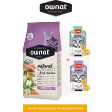 Ownat Sterilised Tavuklu Kedi Maması 15 kg Wanpy Hediyeli