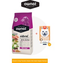 Ownat Tavuklu Classic Mini Adult Köpek Maması 1.5 kg Wanpy Hediyeli