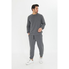 Trendhill Şardonsuz 3 Iplik Pamuklu Basic Bisiklet Yaka  Eşofman Takımı 5738