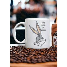 Biliyo Musun Çok Aptalsın Sözlü Bugs Bunny Kupa Kahve Mug Bardak Porselen