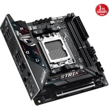 Asus Rog Strıx B850-I Gamıng Wıfı Amd B850 Am5 Ddr5 8400 Dp HDMI Çift M2 Usb3.2 Gen 2x2 Wifi 7 + Bt Aura Rgb 2.5gbit Lan Mini Itx