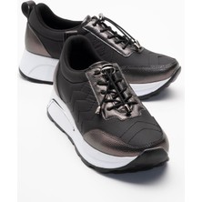 Ccway Bağcıklı Kadın Günlük Ayakkabı Platin Beyaz