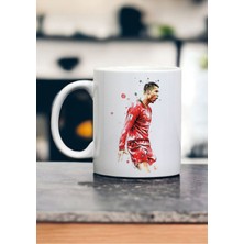 PembeCadde Cristiano Ronaldo Kupa Kahve Bardak Kişiye Özel Forma Numaralı