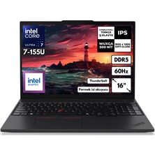 Lenovo Thinkpad T16 G3 Ultra 7-155U 8-Gbddr5 512 GB SSD 16" Wuxga Windows 11 Home 21MN004FTX BT29