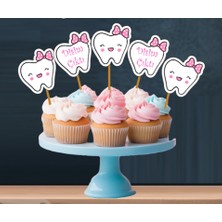 32PARÇA Ilk Dişim Çıktı Diş Buğdayı Seti Banner Pasta Kürdanı Cupcake Süsü Seti