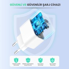 1hora GAR154 PD20W Şarj Aleti ve Lightning Kablo Seti - Apple iPhone Uyumlu Hızlı Şarj Cihazı - 1 Metre Veri Aktarımı - Beyaz