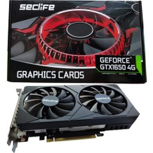 Seclife Nvidia 4gb GTX1650 Gddr6 128 Bit Dual Fan HDMI DVI Dp 16X