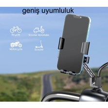 Outfire Motosiklet,bisiklet ,scooter Için 360 Derece Dönebilen Gidon ve  Ayna Bağlantılı Telefon Tutucu