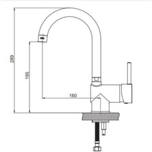 Adnoss Gpd Espina MTL70 Tek Gövde Lavabo Bataryası