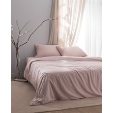 Madame Coco Loris King Size %100 Pamuk Nakışlı Çarşaflı Nevresim Takımı - Pudra