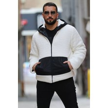 Mishar İtalia Erkek Astarlı Kapüşonlu Fermuarlı Peluş Mont