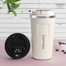 Guitar 510ML Akıllı Kahve Şişesi LED Sıcaklık Göstergesi Termal Kupa Yalıtımlı Bardak Kahve Fincanı Yeşil (Yurt Dışından)