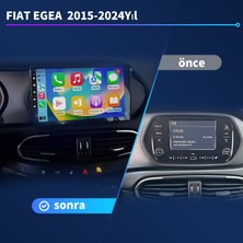 Fiat Egea  2015-2024 Yıl 4gb Ram+ 32GB Rom Hafıza Multimedya Android Sürüm 13 Kablosuz Carplay Navigasyon 9 Inç Ekran Çerçeveli ve Arka Görüş Kameralı