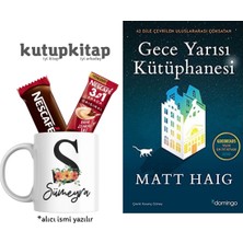 Kutupkitap Kişiye Özel Kupa Kahve Not Gece Yarısı Kütüphanesi Kitap Hediye Seti