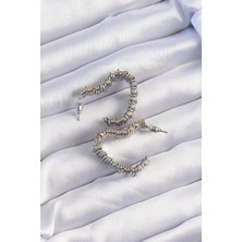 Sinerji Shop Pirinç Gold Gümüş Renkli Tırtıklı Kalp Küpe - TJ-BKP9227