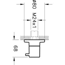 Vitra Origin A4145836WTC Ankastre Stop Valf, Mat Siyah
