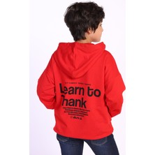 Toontoy Erkek Çocuk Kapüşonlu Kanguru Cepli Baskılı Sweatshirt
