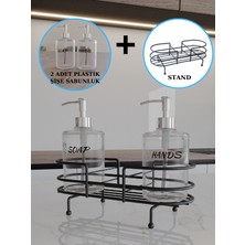 Suntel Metal Standlı 2'li Sıvı Sabunluk Seti - Şık ve Pratik Tasarım + Lüks Cam Sıvı Sabunluk